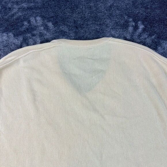 Vtg Arnold Palmer Robert Bruce V-Neck Sweater Light Yellow Men's XL Made In USA - Picture 10 of 11